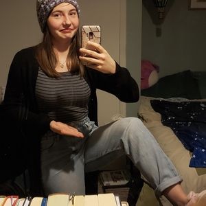 Mom style jeans, lightly worn